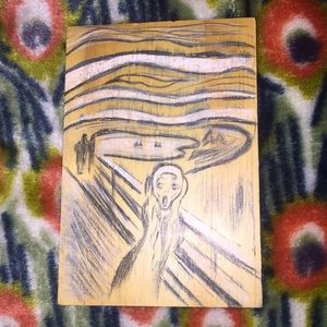 The famous scream painting post card